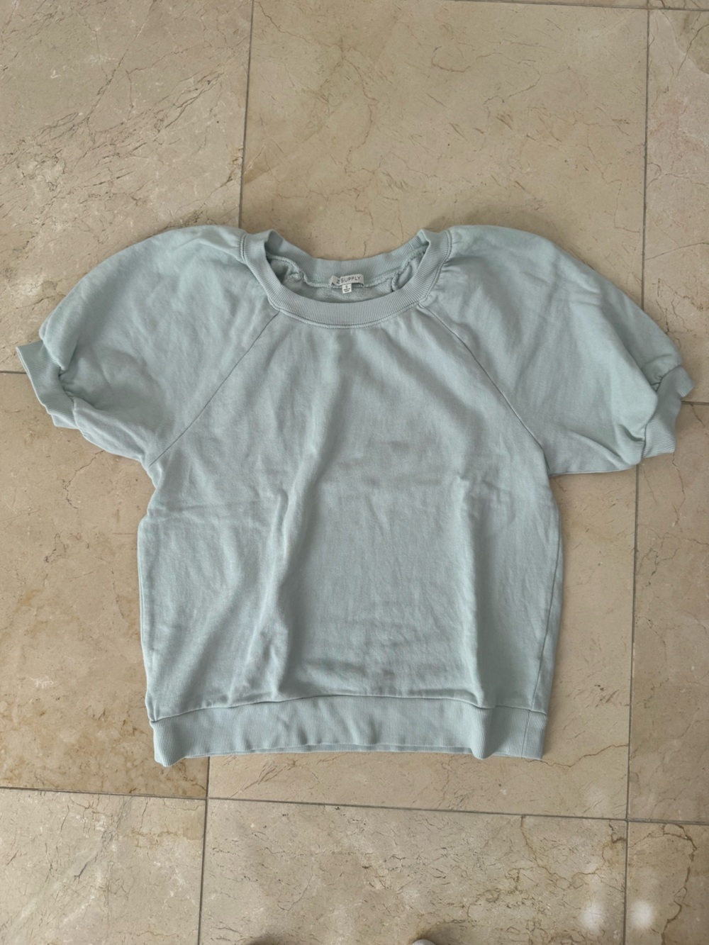 Z Supply Sage/Mint Green color Crewneck Short Sleeve Sweatshirt Tee